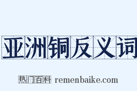 亚洲铜反义词是什么意思的图片